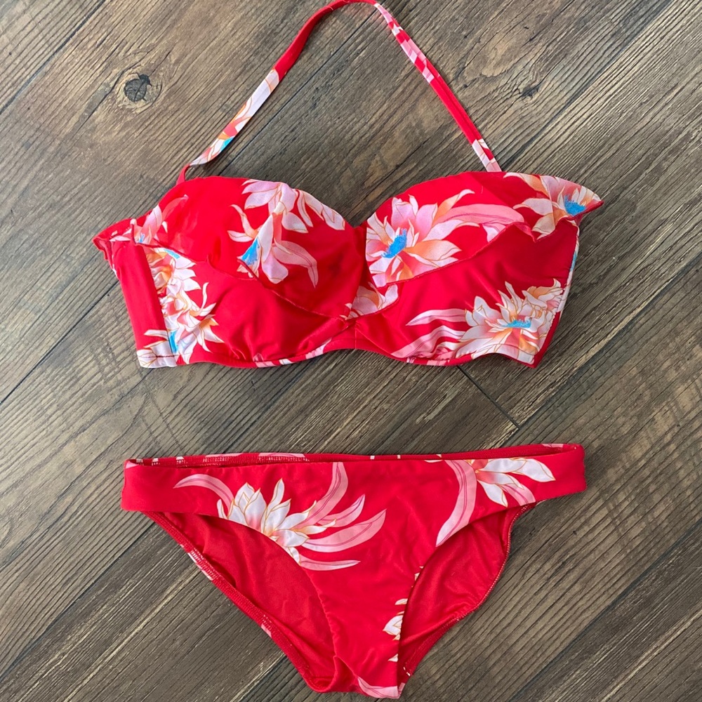 Seafolly Desert Flower Bandeau & Hipster Bottoms